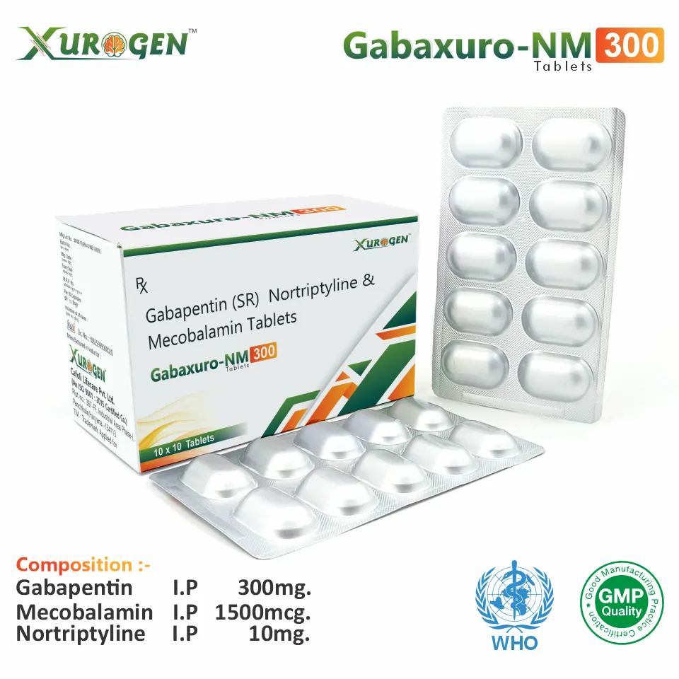 Gabapentin + Mecobalamin + Nortriptyline Tablet from Top Pharma
